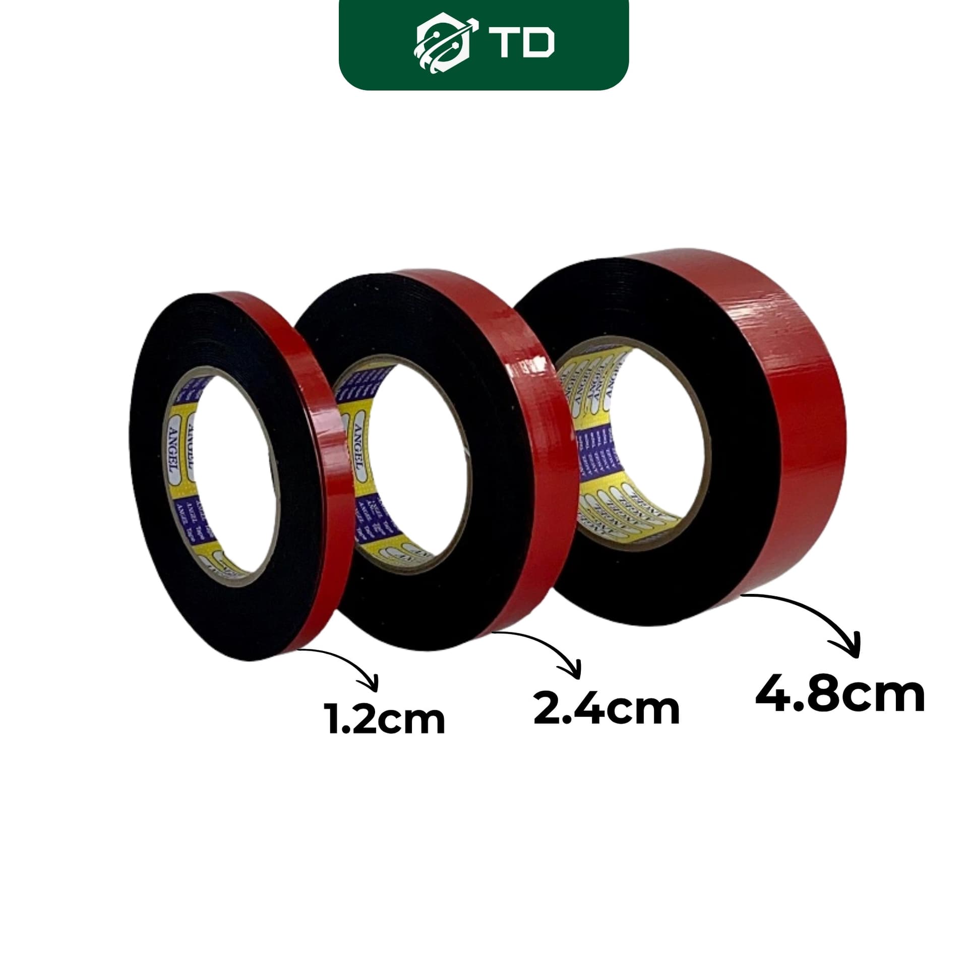 Băng keo 2 mặt xốp 2.4cm, 4.8cm