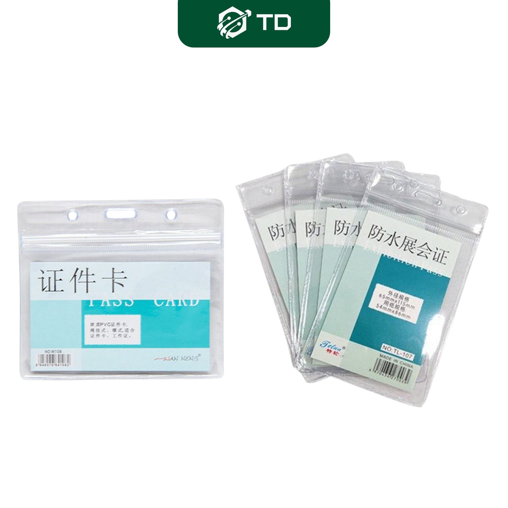 Bao thẻ zip đứng/ ngang 