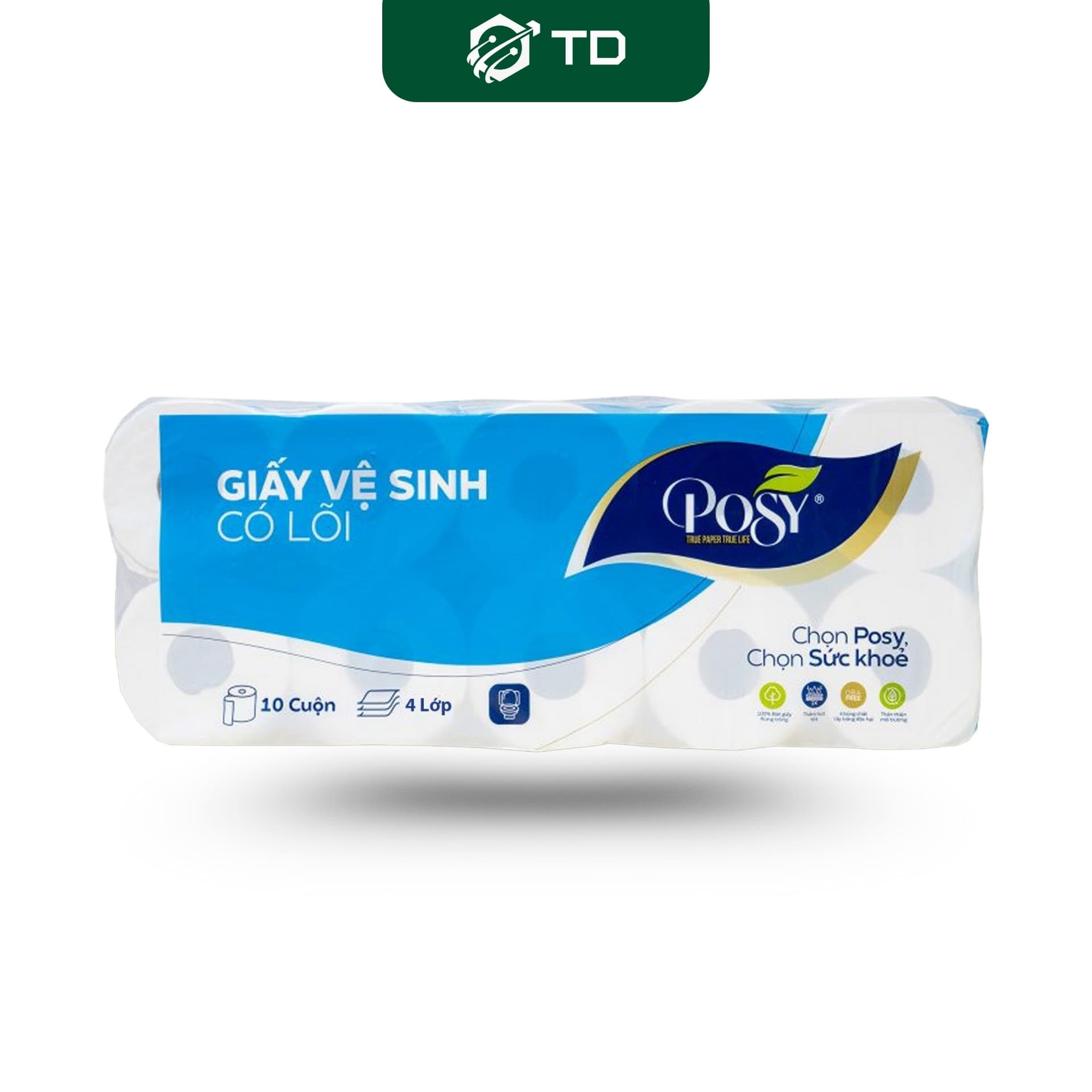 Giấy vệ sinh có lõi 10 cuộn