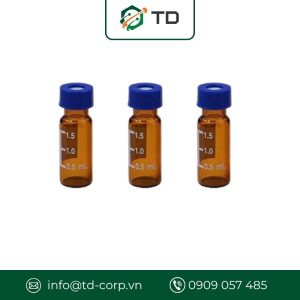 Chai vial V11D thủy tinh 0.2ml, có chia vạch màu hổ phách