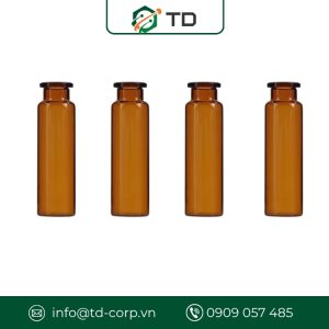 Chai vial thủy tinh V12C, màu hổ phách 12ml