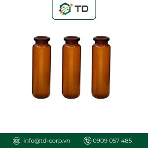 Chai vial thủy tinh V30A, trong suốt 30ml không nắp
