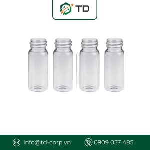 Chai vial thủy tinh V40A, trong suốt 40ml không nắp