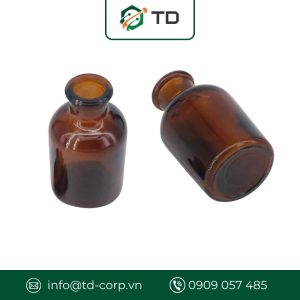 Chai vial thủy tinh V60B, màu hổ phách 60ml không nắp