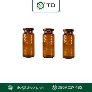 Chai vial thủy tinh VH10B, màu hổ phách 10ml không nắp