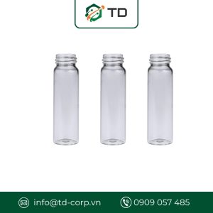 Chai vial thủy tinh, trong suốt 20ml không nắp VH20A