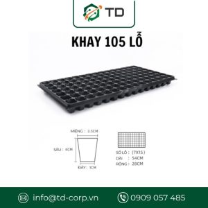 Khay ươm hạt nhựa đen (loại 105 lỗ)