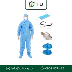 Quần áo phòng dịch vải không dệt 7 món, dành cho khách tham quan trại