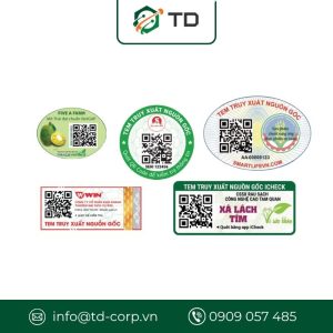 (Theo Yêu Cầu) Tem nhãn QR Code chống nước (dán trái cây)