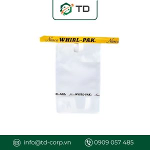 Túi lấy mẫu vi sinh bề mặt WHIRL-PAK có cây lấy mẫu đầu gắn miếng bọt biển, túi đựng 710ml (hộp 100 cái)