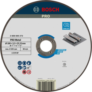 Đá cắt Bosch 180×3.3×22.23mm (sắt) 2608600272