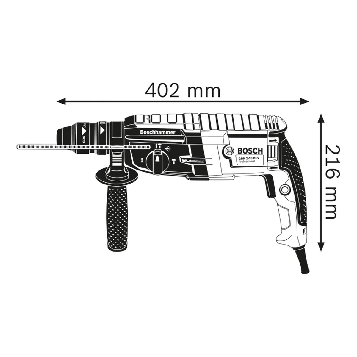 Máy khoan búa Bosch GBH 2-28 DFV 06112672K1