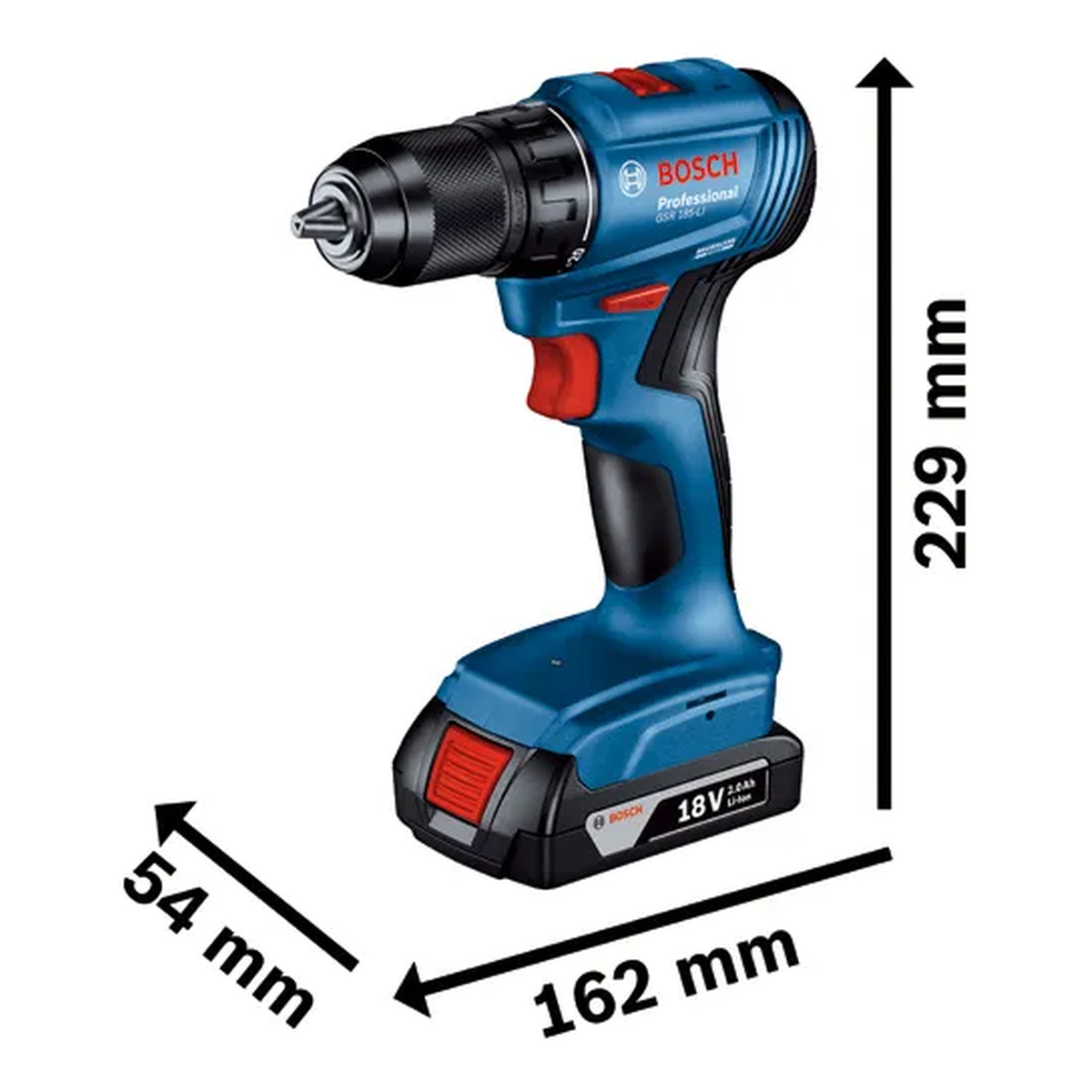 Máy khoan vặn vít pin Bosch GSR 185-LI 06019K30K2