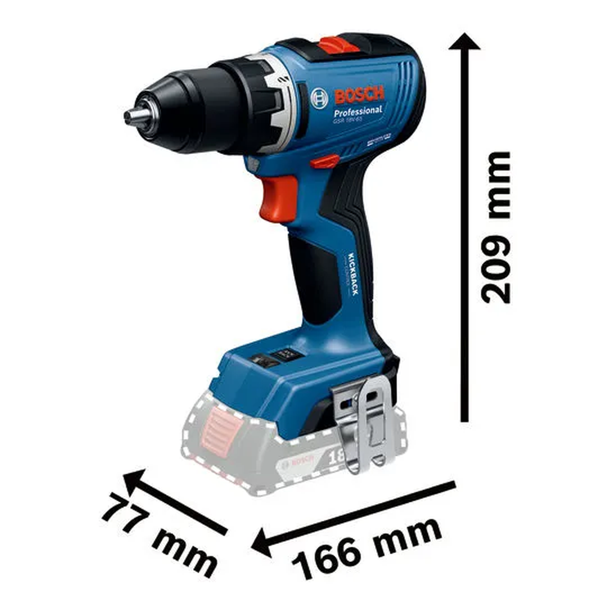 Máy khoan vặn vít pin Bosch GSR 18V-65 06019N30K0