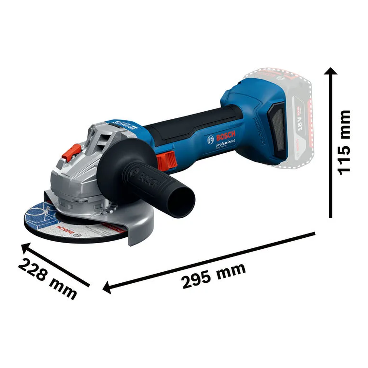 Máy mài góc dùng pin Bosch GWS 18V-8 (100mm) 06019N90K1