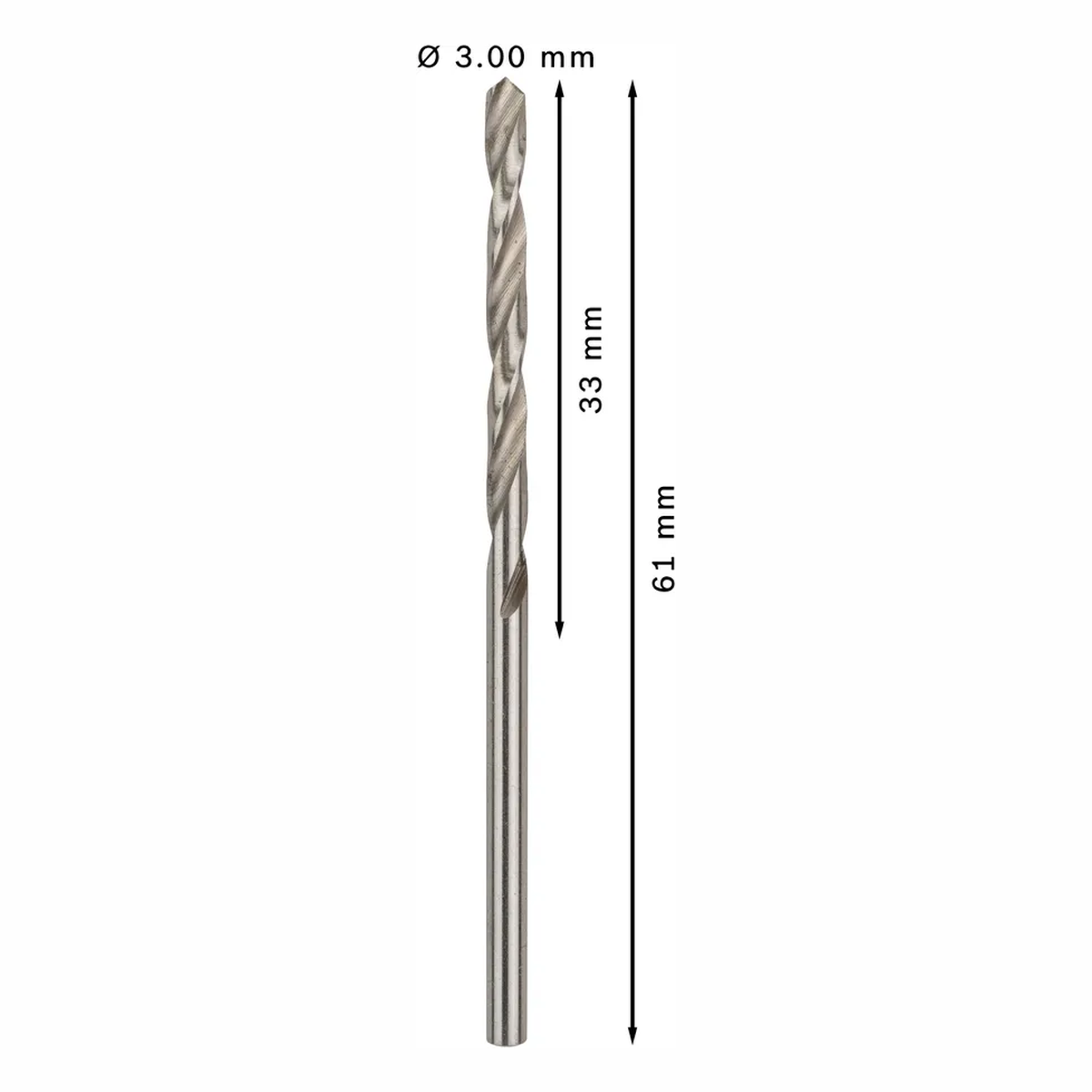 Mũi khoan sắt Bosch HSS-G 3mm (hộp 10 mũi) 2608595055