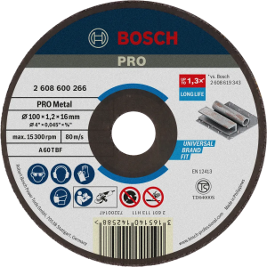 Đá cắt Bosch 100×1.2x16mm (sắt) 2608600266