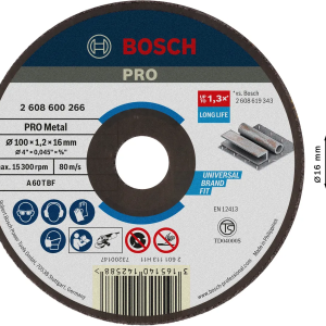Đá cắt Bosch 100×1.2x16mm (sắt) 2608600266