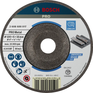 Đá mài Bosch 100x6x16mm (sắt) 2608600017