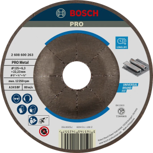 Đá mài Bosch 125×6.3×22.23mm (sắt) 2608600263