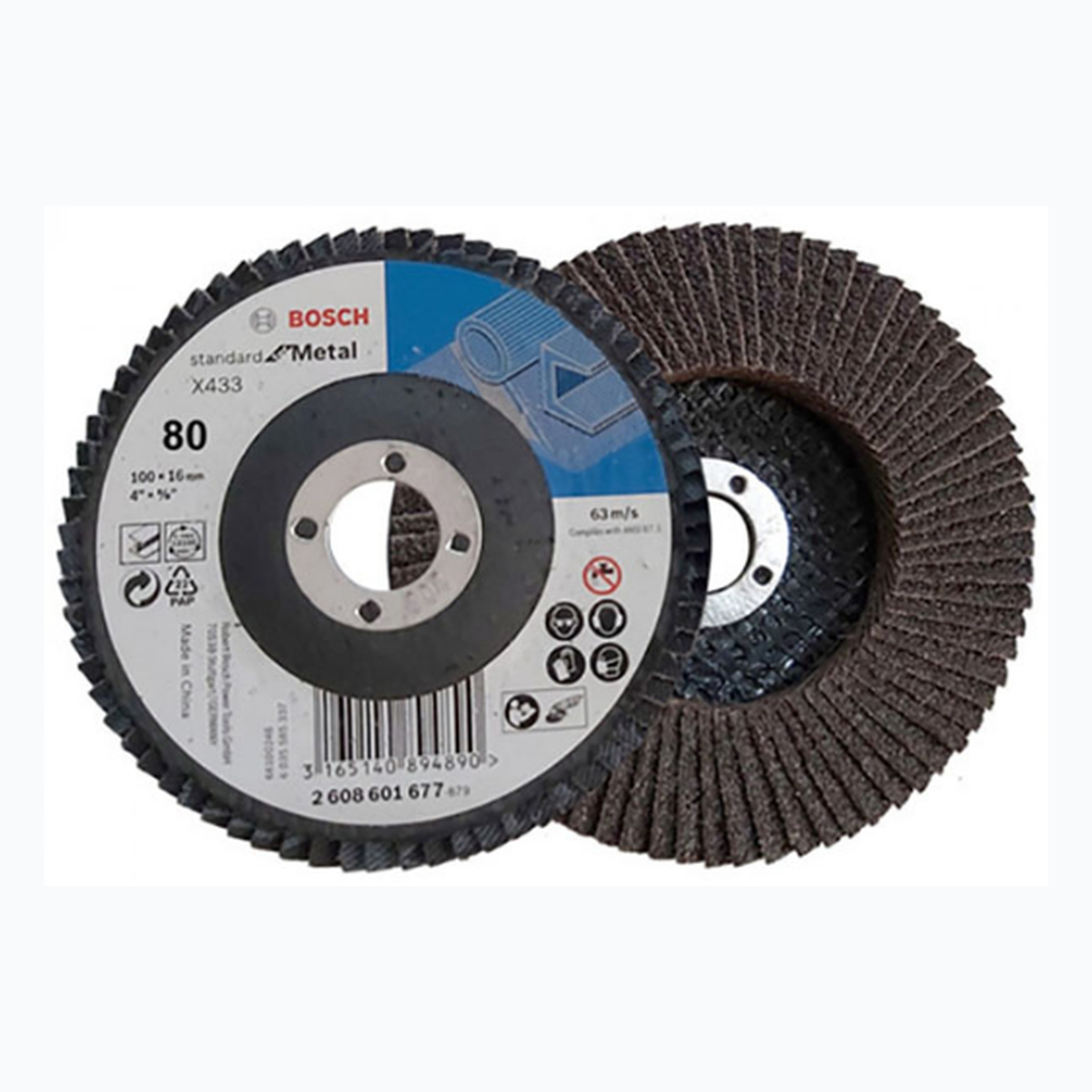 Đĩa nhám xếp Bosch Alox P80 Ø100mm 2608601677