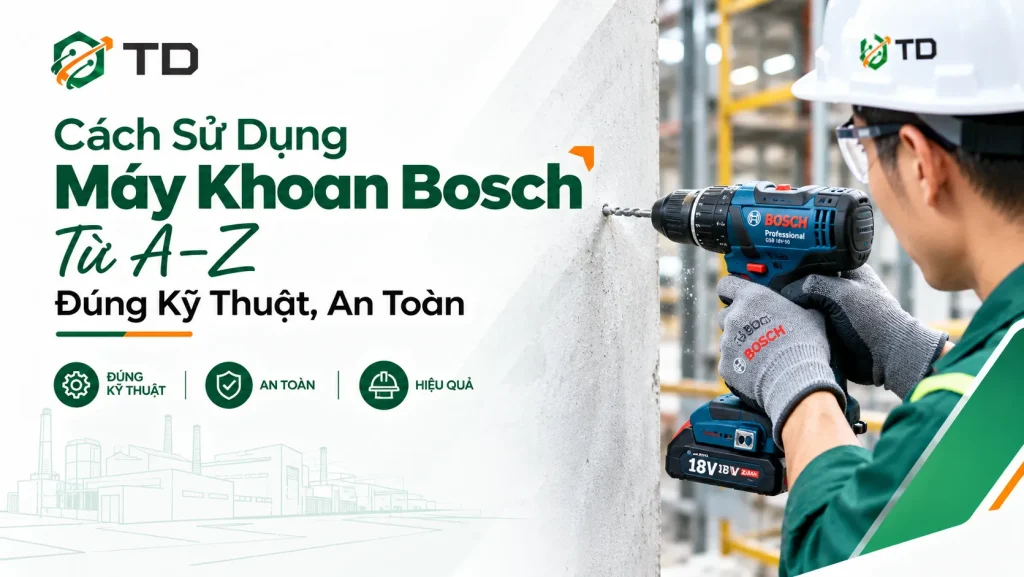 Cách Sử Dụng Máy Khoan Bosch Từ A–Z Đúng Kỹ Thuật, An Toàn