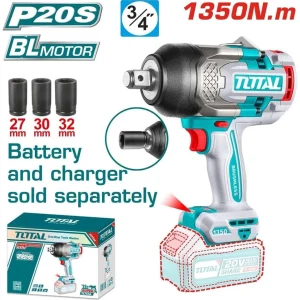 Máy siết bu lông không chổi than dùng pin 20V (không kèm pin và sạc)