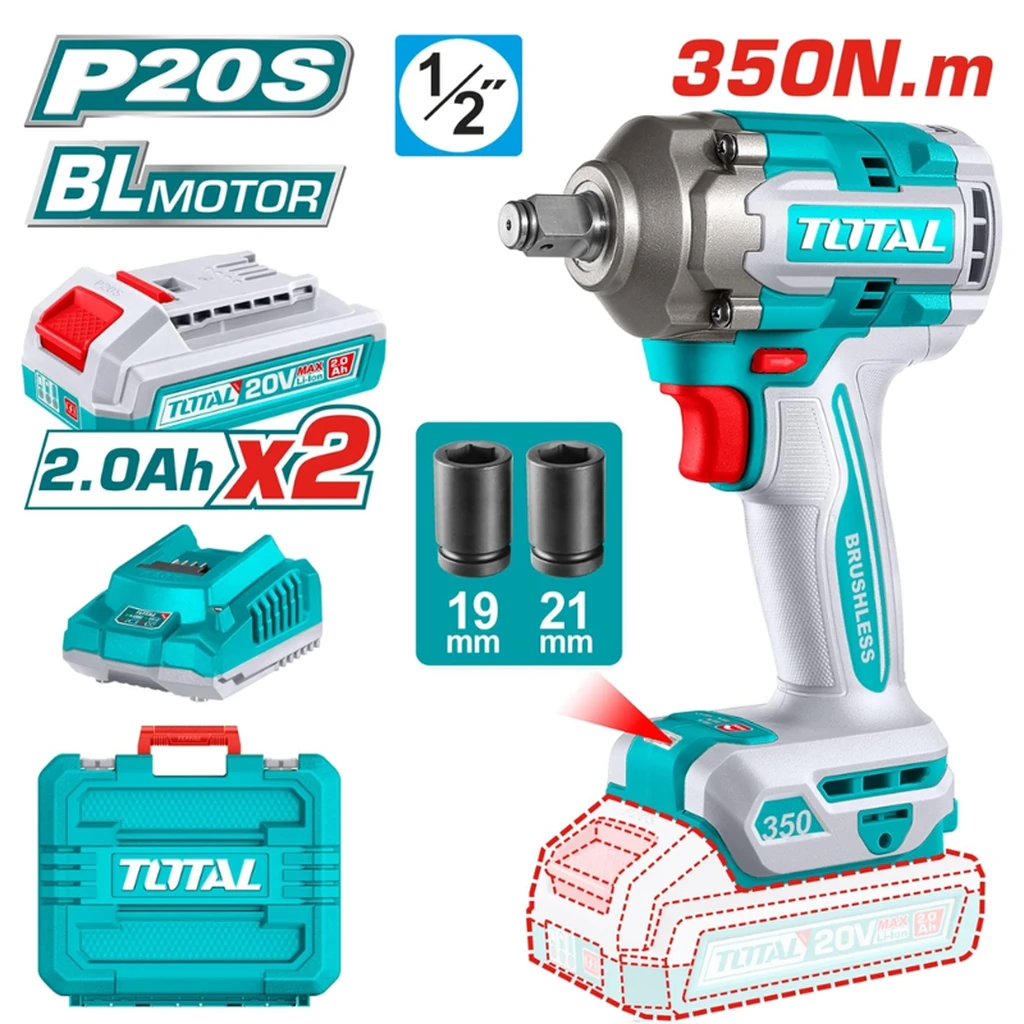 Bộ máy siết bu lông dùng pin không chổi than 20V