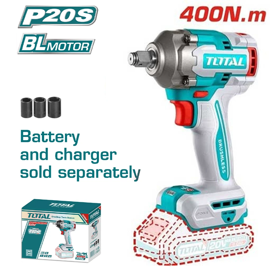 Máy siết bu lông không chổi than dùng pin 20V (không kèm pin & sạc)