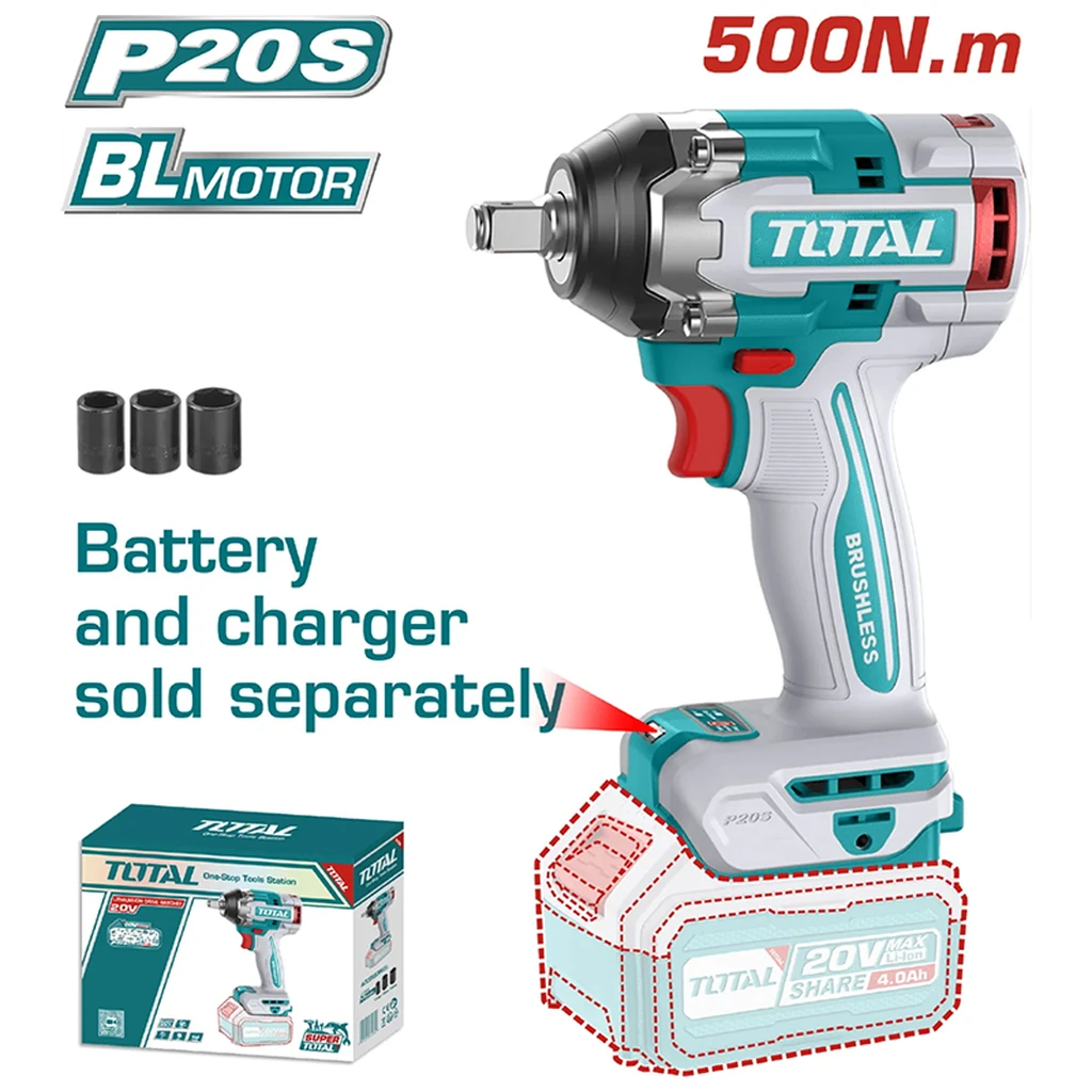Máy siết buloong dùng pin không chổi than 20V (chưa kèm pin sạc)