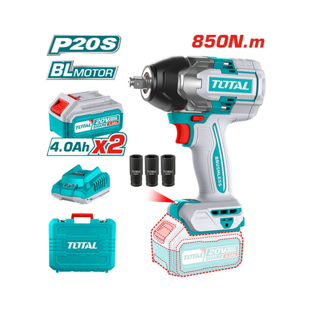 Máy siết bu lông không chổi than dùng pin 20V TIWLI2085