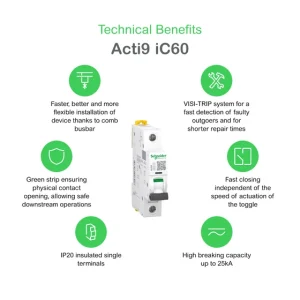 Cầu dao tự động MCB Schneider Electric Acti9 iC60N A9F74132