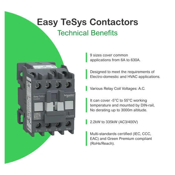 Khởi động từ Schneider Electric EasyPact TVS LC1E1810M5